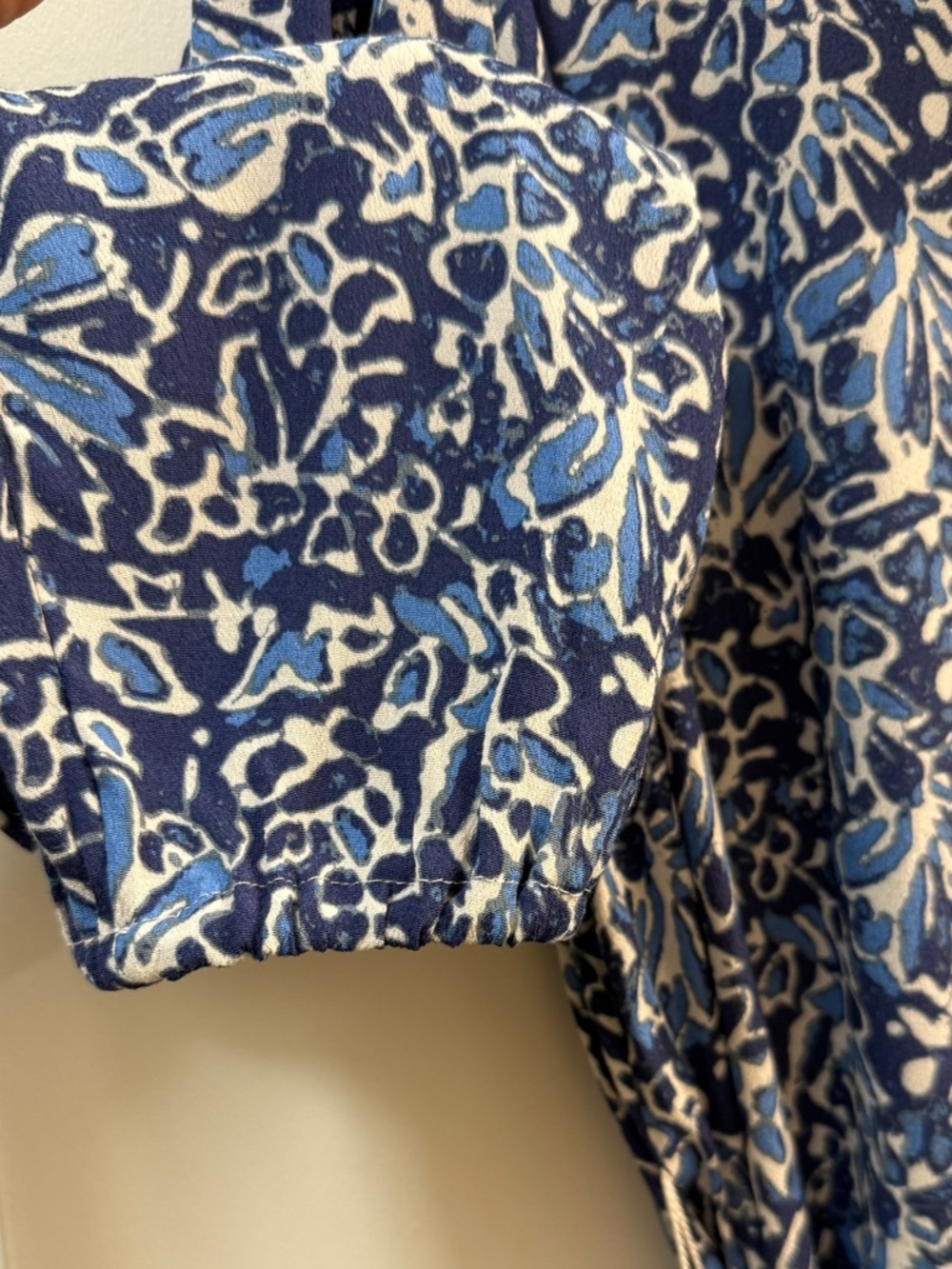 NWT Well Worn Blue Floral Viscose Shirt Dress L - Picture 2 of 12